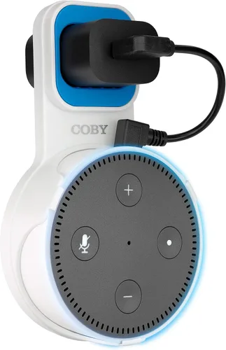 Vista 5 de Coby Speaker Wall Mount for 2nd Generation Dot Voice Assistants Smart Home Speaker Mount Hanger Stand for Bedroom, Kitchen, Office, Bathroom