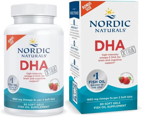 Vista 10 de Nordic Naturals DHA Xtra, Fresa - 60 geles blandos - 1660 mg Omega-3 - Fórmula DHA de alta intensidad para el cerebro y el sistema nervioso - Sin