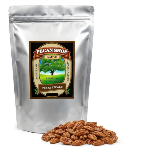 Vista 13 de Pecan Shop Nueces pecanas nativas de Texas sin pasteurizar sin pasteurizar sin pasteurizar, cosechadas de forma silvestre y probadas, mitades