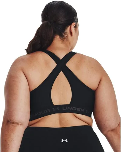 Vista 2 de Under Armour - Sujetador deportivo de medio impacto, con espalda cruzada, para mujer