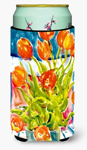 Vista 5 de Caroline's Treasures 6015LITERK Flower – Bird of Paradise Botella de vino Hugger Botella Enfriador de Frigorífico Hugger Funda Abrazadora Lavable a