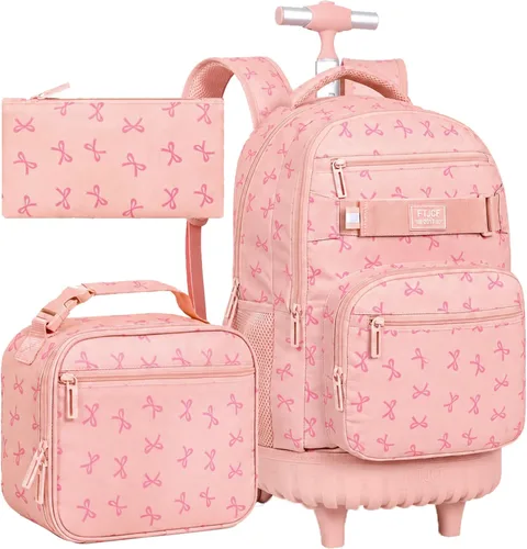 Vista 10 de Mochila con ruedas para niños, bolsa de libros con ruedas para hombres Azul