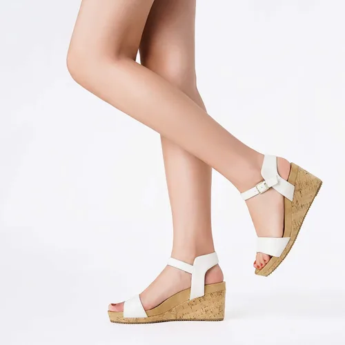 Vista 7 de DREAM PAIRS Sandalias de cuña con hebilla y correa al tobillo para mujer