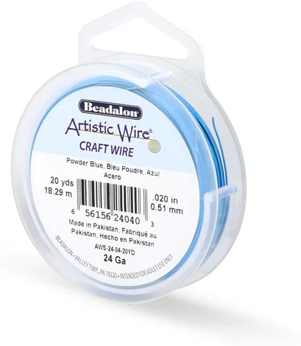 Vista 146 de Artistic Wire, Alambre de cobre de color chapado en plata de calibre 18, resistente al deslustre, amatista, 20 pies