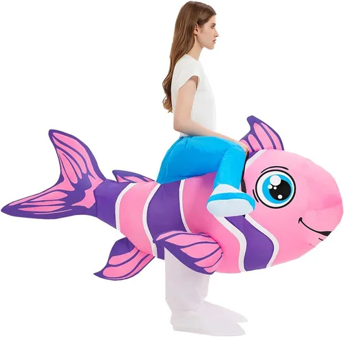Vista 5 de BIGPETS Disfraz inflable de peces tropicales para adultos