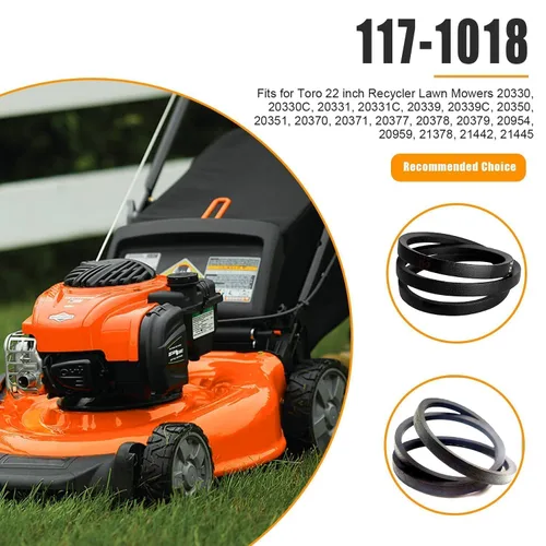 Vista 3 de New Drive V-Belt 117-1018 compatible con Toro Recycler 20330 20331 20350 20351 cubierta de cortacésped