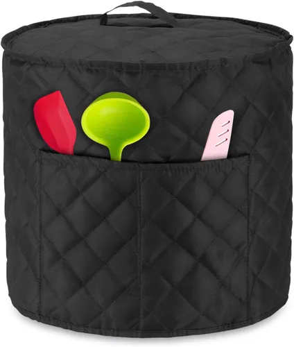 Vista 2 de LUXJA Cubierta antipolvo compatible con olla instantánea de 6 cuartos de galón, funda de tela con bolsillos para olla instantánea