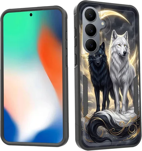Vista 165 de Funda para Galaxy S26 FE, doble capa, protección contra caídas de grado militar de 10 pies, antideslizante, resistente a prueba de golpes, para Cruz
