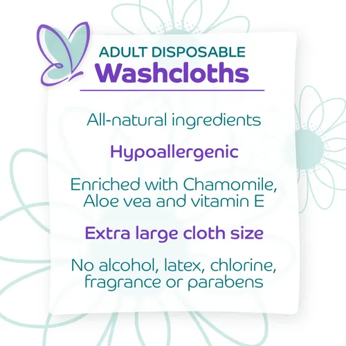 Vista 3 de Toallitas para adultos, 200 toallitas de cuerpo grande para incontinencia, toallitas de baño sin enjuague para hombres y mujeres, sin perfume