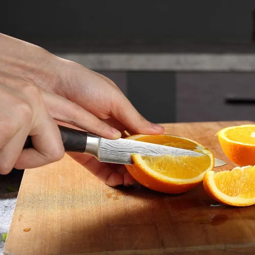 Vista 9 de PAUDIN Cuchillo de chef, cuchillo Santoku y cuchillo utilitario