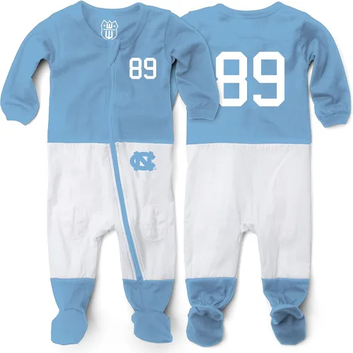 Vista 16 de Wes and Willy Baby College Sports Fan Football Jersey Sleeper