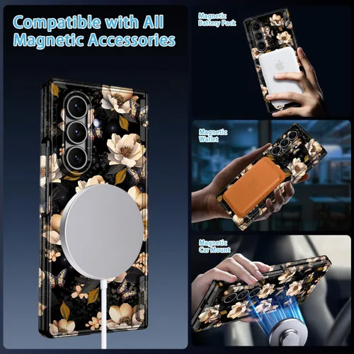 Vista 4 de Hekodonk Funda para Galaxy Z Fold 7, compatible con MagSafe, protector de pantalla integrado, protección de bisagra, magnética, delgada, a prueba