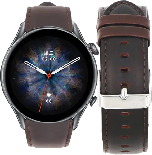 Vista 5 de Lamshaw Correa compatible con Amazfit GTR 3 Pro, correa de repuesto de silicona de cuero transpirable compatible con Amazfit GTR 2 / GTR 3 / GTR 3