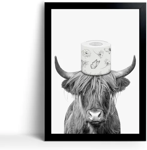 Vista 8 de Decoración de habitación de asno con estampados de animales, bonito cartel de citas de culo en el baño, decoración divertida para el baño, carteles
