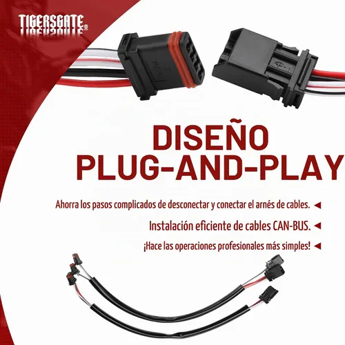 Vista 3 de Arnés de extensión de cableado de manubrio de 8 pulgadas con cable de circuito CAN para Harley Softails, Dynas, Touring y Sportsters