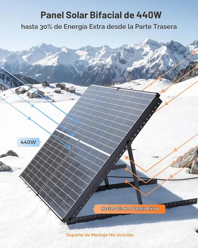 Vista 5 de ZOUPW 440 Watt N-Type 16BB Bifacial Anti-Shading Solar Panels