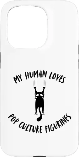 Vista 14 de iPhone XR My Human Loves Pop Culture Figurines - Cat Parent Hobby Case