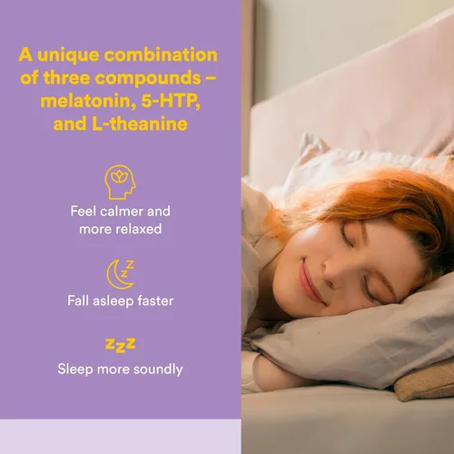 Vista 2 de Natural Factors - Stress-Relax Sueño Tranquilo - 60 Tabletas Masticables