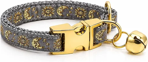 Vista 24 de waaag Pet, Moons Stars Suns - Collar para perro y gato, múltiples diseños Crescent Celestial, collar de correa para perro y gato, tamaño XXS