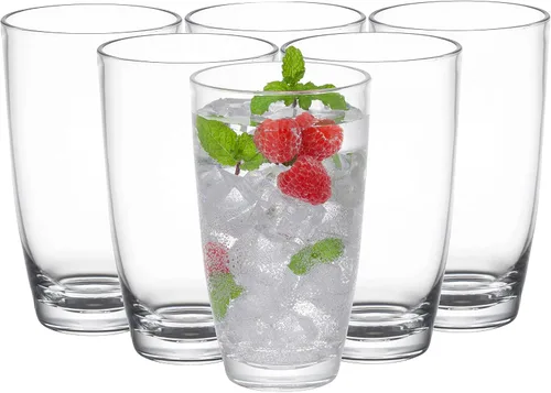 Vista 13 de KLIFA - ETON- Juego de 8 vasos acrílicos de 15.2 y 20.8 onzas, sin BPA, apilables, aptos para lavavajillas, transparentes Claro