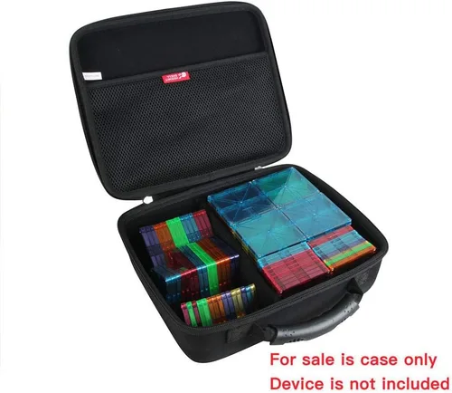 Vista 2 de Hermitshell Estuche rígido de viaje para PicassoTiles 100 piezas Set 100pcs Magnet Building Tiles (negro)