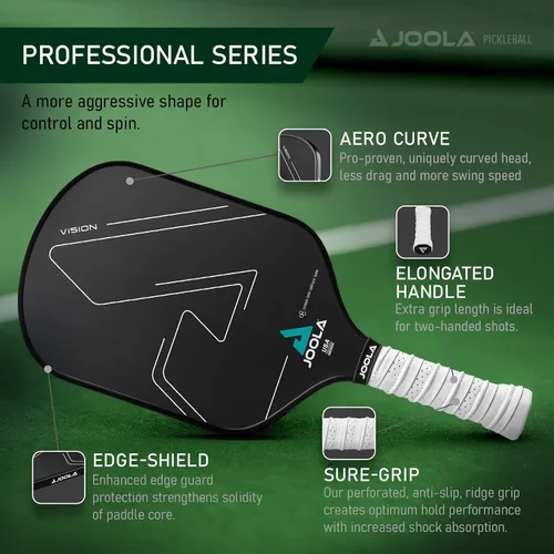 Vista 5 de JOOLA Vision - Paleta de pickleball con tecnología de superficie de agarre de carbono texturizado para un máximo giro y control con potencia