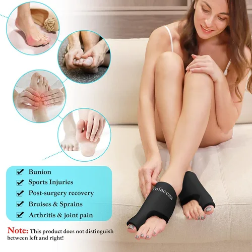Vista 4 de Paquetes de hielo para pies, dedo gordo para aliviar el dolor, paquete frío flexible para alivio de juanetes, paquete de hielo de gel reutilizable