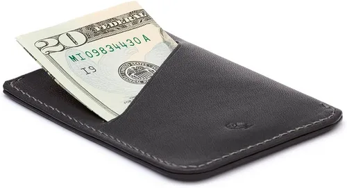 Vista 3 de Bellroy Funda para tarjetas cartera delgada de cuero máx 8 tarjetas y billetes Carbón cobalto