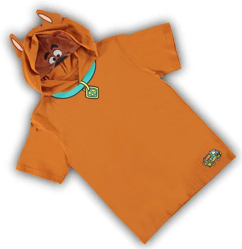 Vista 5 de Scooby-Doo Camisa de disfraz para niños, Shaggy, Velma Tee Mystery Machine Van Disfraz con capucha para cosplay