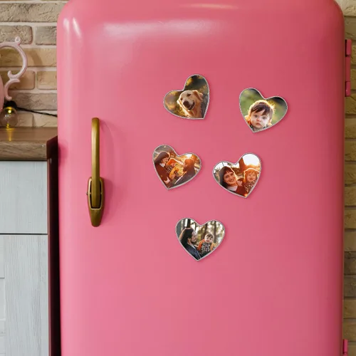 Vista 2 de GEHECRST Imanes de nevera con foto personalizada para refrigerador, imágenes coloridas para el hogar, oficina, cocina, escuela, casillero