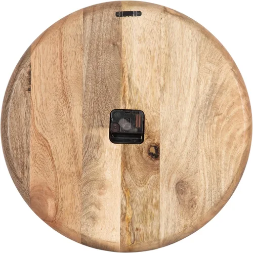 Vista 7 de Kate and Laurel Grear Modern - Reloj de pared redondo sin números, 17 pulgadas de diámetro, madera natural, reloj decorativo de madera tallada