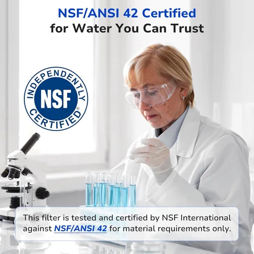 Vista 3 de Fil-Fresh Paquete de 3 filtros de agua de repuesto para sistema de filtración de grifos Brita®, certificado NSF para reducir el cloro, sin BPA, dura