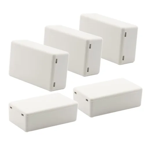 Vista 28 de Zulkit 12 cajas de proyecto de plástico ABS para proyectos eléctricos, caja de conexiones pequeña, color blanco, 2.17 x 1.28 x 0.79 pulgadas