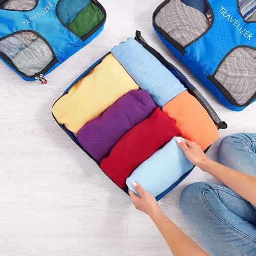 Vista 7 de Travelizer - Juego de 5 cubos de equipaje de viaje para bolsa y maleta