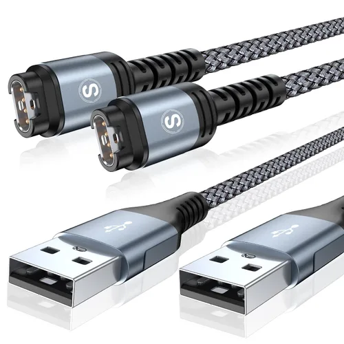 Vista 8 de sweguard Cable de carga Garmin Watch de 4 pies compatible con Garmin Fenix 5 5S 5X 6 6S 6X Plus Pro 7 7S 7X 8, Forerunner 945 45 45S 245 Music