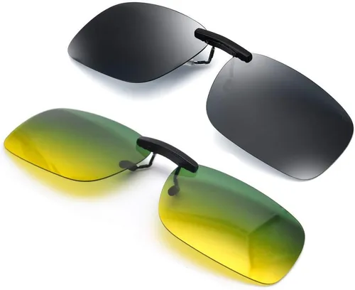 Vista 12 de Gafas de sol y gafas de sol de conducción nocturna con clip, reducción de deslumbramiento polarizado, visión de alta definición Azul