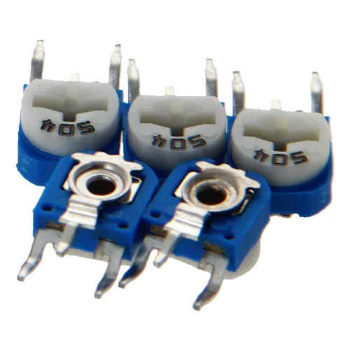 Vista 11 de Fielect 20 Potenciómetros de recortadora multigiro de 100R Ohm Potenciómetros de resistencia variable de 3 pines, 3296W-101