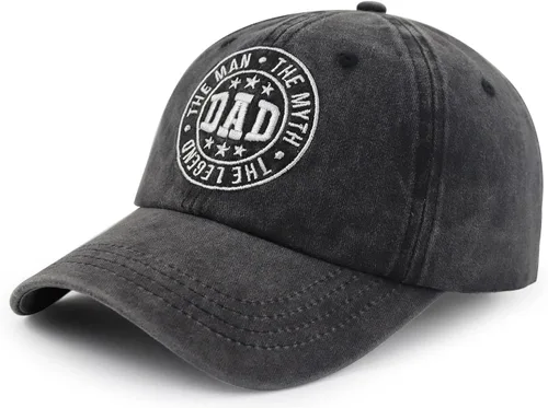 Vista 2 de Tbstlumd The Legend Dad Hat para hombre, divertida gorra de béisbol bordada de algodón lavado ajustable