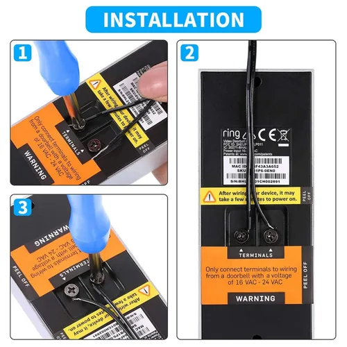 Vista 7 de AC18V - Adaptador de corriente para timbre de puerta con cable, compatible con Ring Zmodo Smart Doorbell y Nest Hello Doorbell
