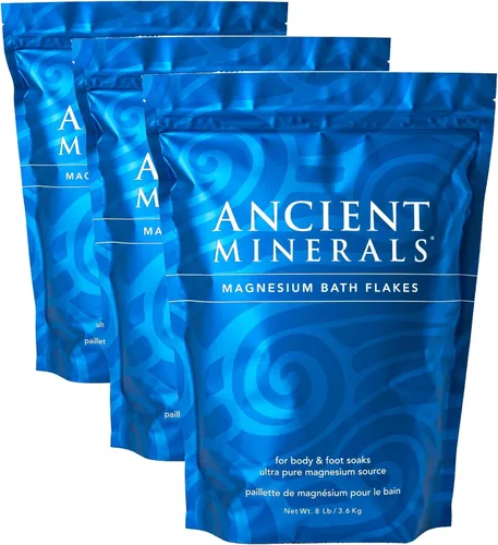 Vista 11 de Ancient Minerals copos de baño de magnesio, bolsa de un solo uso. Copos de cloruro de magnesio Zechstein puro para remojo y reposición de todo