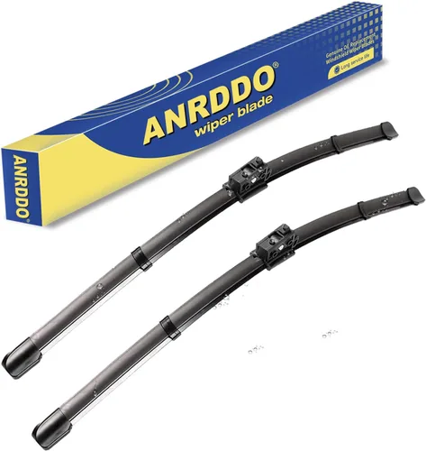 Vista 32 de ANRDDO Limpiaparabrisas de repuesto de fábrica para Audi A6 C6 S6 A6 2005-2011 Juego de limpiaparabrisas de 22"+22" con bloqueo superior