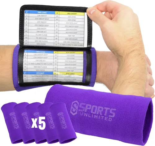 Vista 72 de Sports Unlimited Banda Instructora Triple para Adultos, Muñequeras de Fútbol para Jugadas, Muñequeras de Béisbol, Bandas de Brazo QB