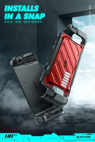 Vista 26 de SUPCASE Unicorn Beetle Pro Series - Funda para Steam Deck (2022) / Steam Deck OLED (2023), funda protectora delgada y resistente con soporte