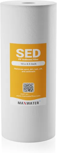 Vista 9 de Max Water Cartucho de filtro de agua de repuesto para toda la casa de 1 micrón, 10 x 4.5 pulgadas, compatible con DGD-5005, AP810, WFHD13001B