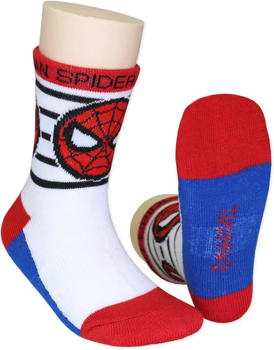 Vista 3 de Super Hero Adventures Spider-Man - Calcetines para niños pequeños, paquete de 6