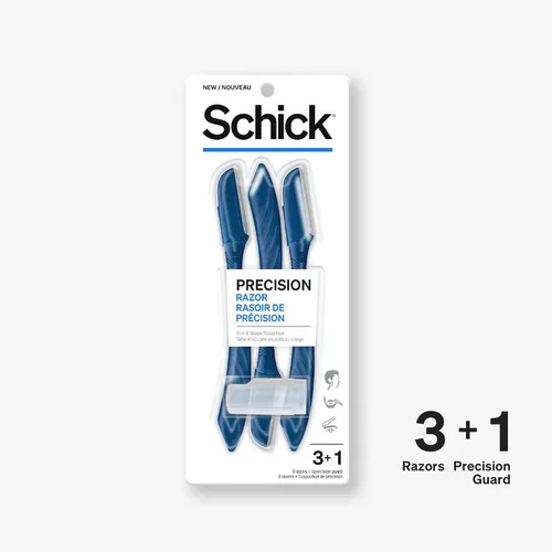 Vista 9 de Schick Maquinilla de afeitar de precisión para hombres, maquinilla de afeitar para bordes, afeitadoras desechables, 3 unidades (paquete de 1)