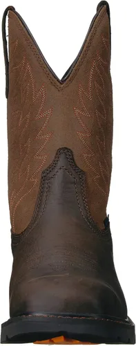 Vista 2 de ARIAT Botas de trabajo impermeables con punta cuadrada ancha para hombre, botas de cuero