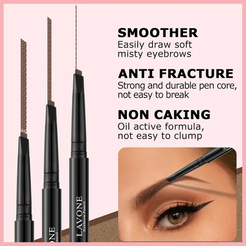 Vista 3 de Kit de color de cejas con color de cejas y lápiz de cejas, set de maquillaje de cejas 2 en 1 con efectos naturales, fácil y seguro de usar 10ml