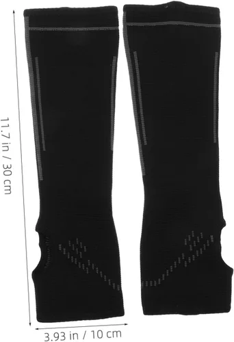 Vista 2 de Deportes Brazo Protectores Voleibol Antebrazo Mangas Conjunto Hombres Mangas de Compresión Cobertura Extendida Negro