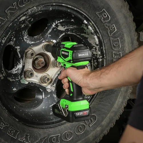 Vista 8 de OEMTOOLS 24486 Llave de impacto de iones de litio de 20 V máximo, sin escobillas, motor de alto rendimiento que produce más par y tiempos